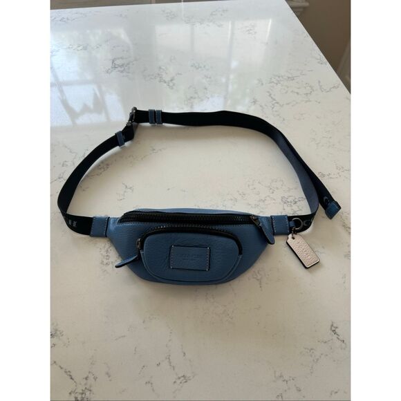 COACH SPRINT Blue Leather Belt Bag - Picture 8 of 11